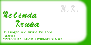 melinda krupa business card